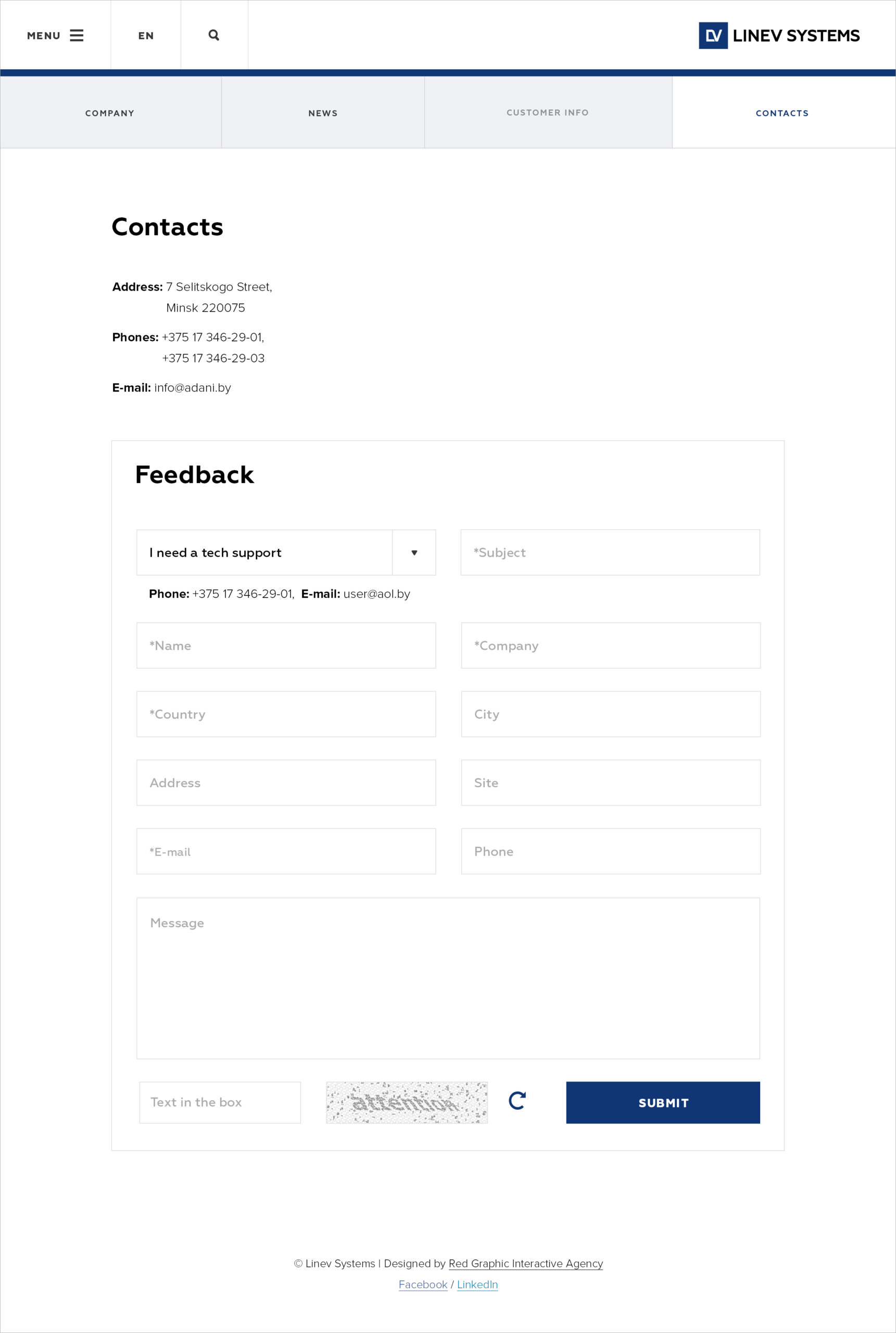 Linev-Contacts